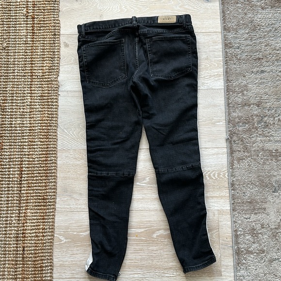 MNML black jeans with white stripe.Stretch - Picture 2 of 6